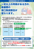 厚生労働省が作成した医療費の窓口負担割合が変わることを説明する医療機関向けのリーフレットの画像（外部リンク・新しいウィンドウで開きます）