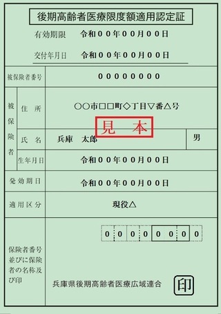 限度額適用認定証